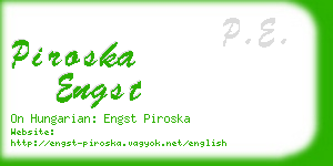 piroska engst business card